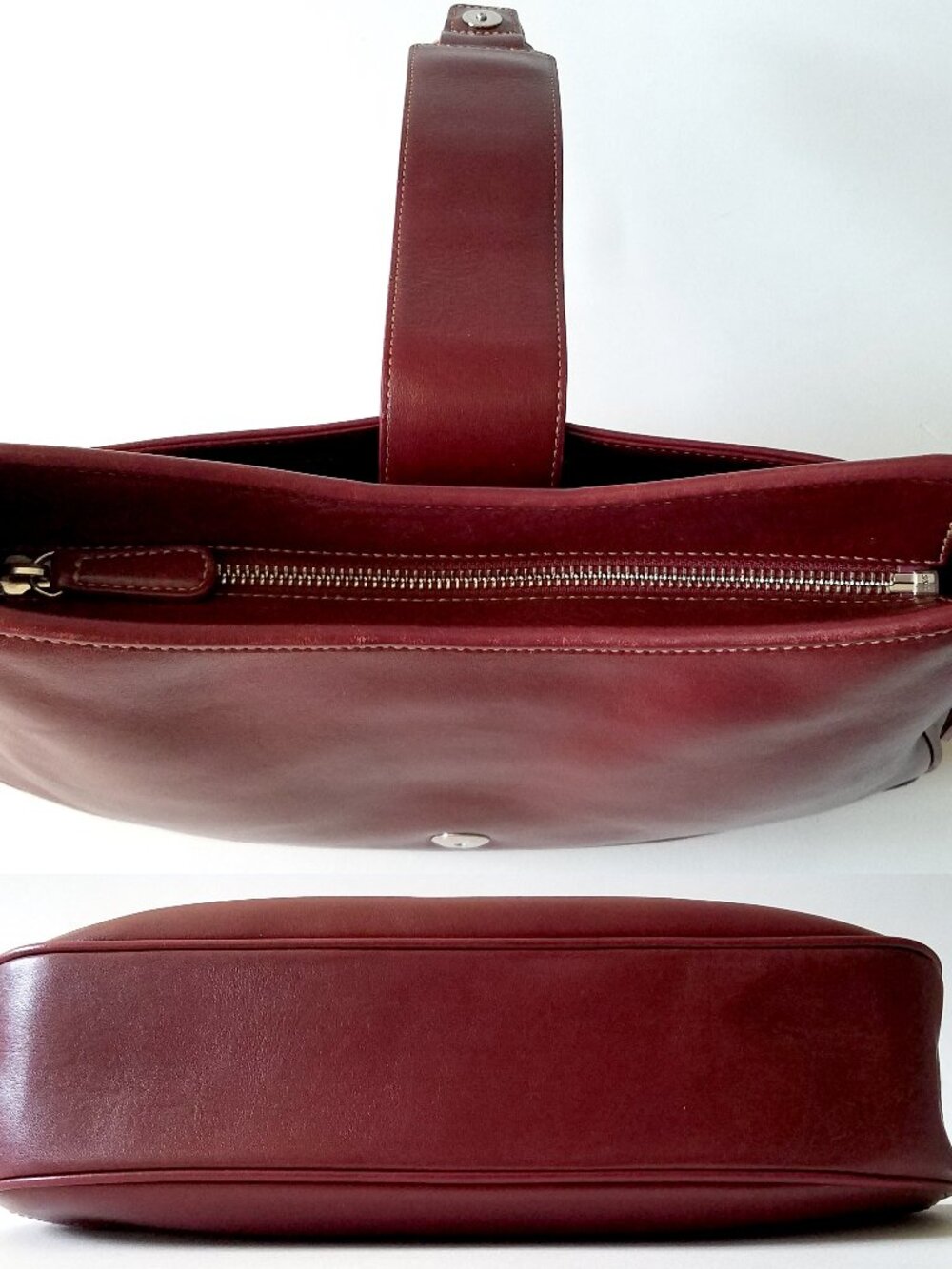 Vintage Coach Hampton Shoulder Bag Burgundy #7583 - Picture 5 of 7